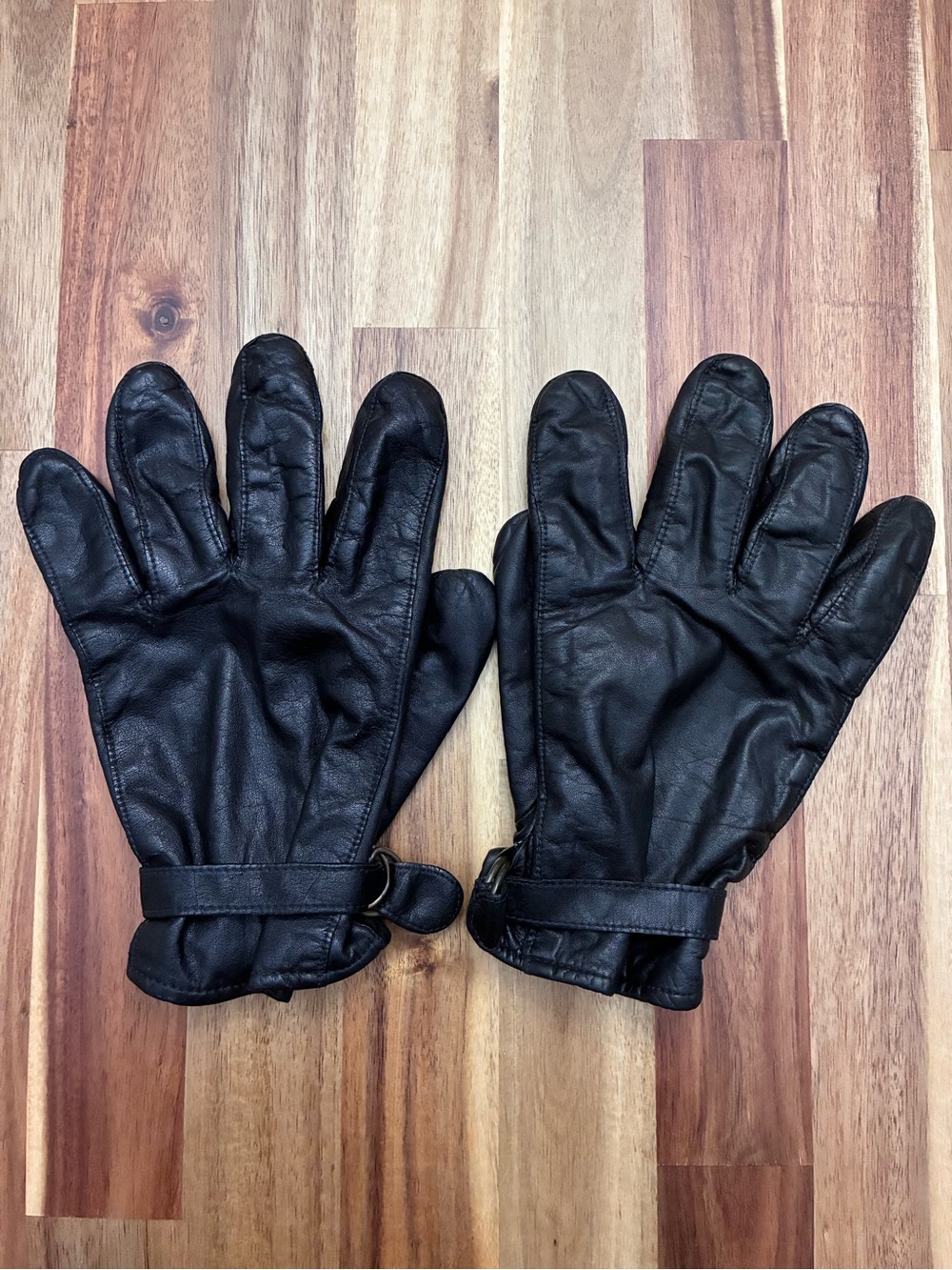 Black Leather Gloves size 3XL